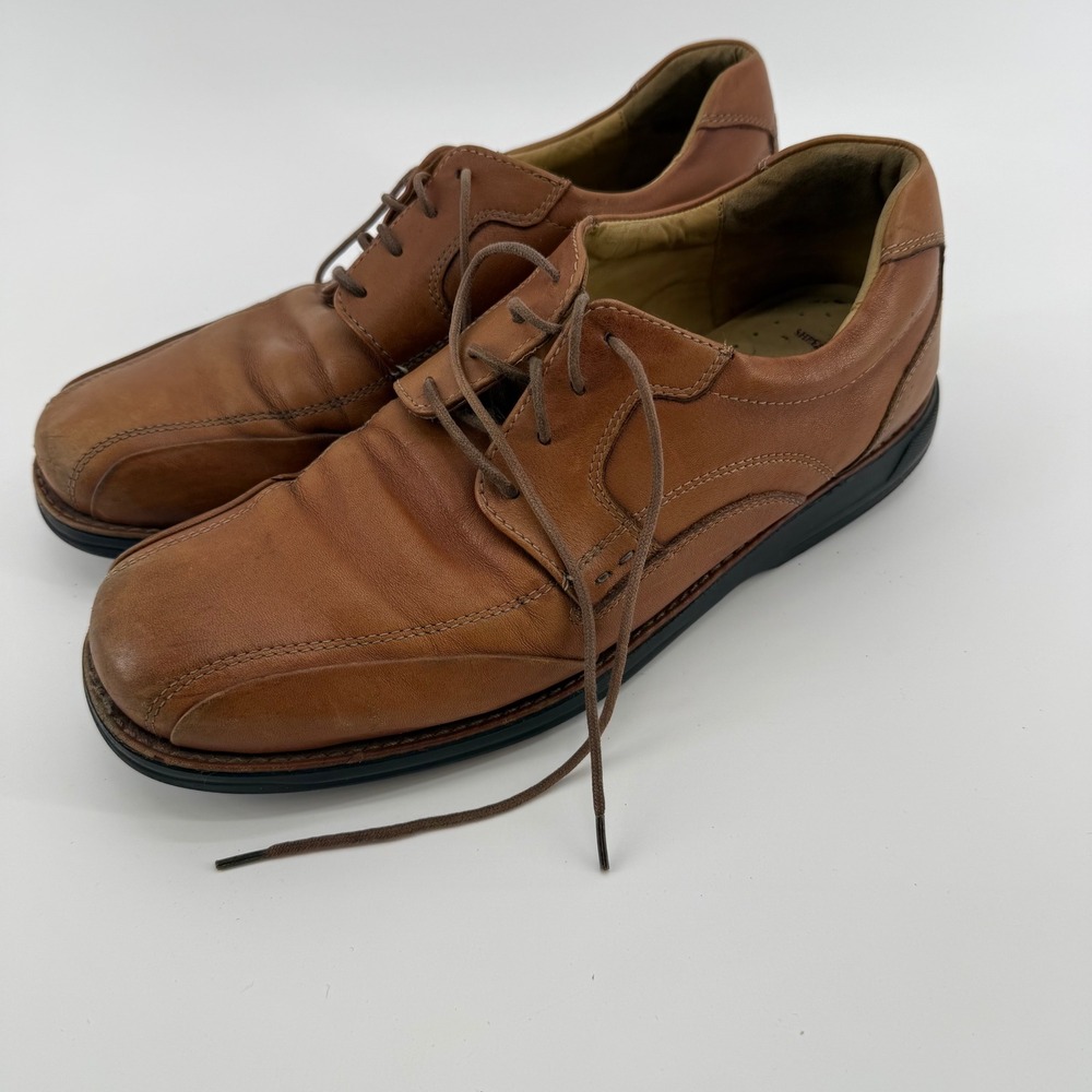 Johnston & Murphy Mens Brown Sheep SkinLeather Oxford Dress‎ Shoes Size 8 M